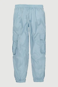 Girls Nylon Parachute Cargo Pants