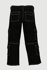 Girls Relaxed Straight Leg Mid Rise Pants