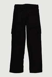 Girls Adjustable Waistband Relaxed Straight Leg Cargo Pants