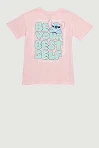 Girls Be Your Best Self Stitch Graphic Tee