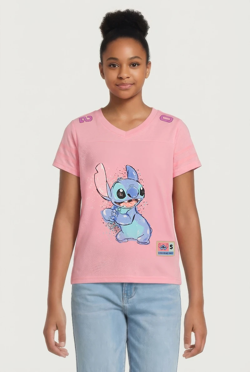 Girls Stitch 02 Graphic Football Jersey