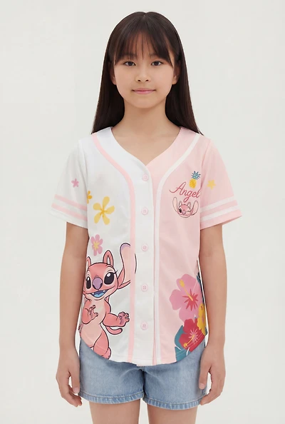 Girls 624 Perfect Little Angel Graphic Baseball Jersey