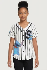 Girls Stitch Ohana 02 Graphic Baseball Jersey
