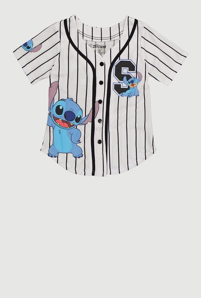 Girls Stitch Ohana 02 Graphic Baseball Jersey