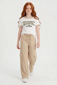 Girls Iconic All Stars Graphic Tee and Cargo Pants