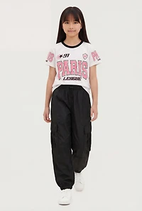Girls Paris League 91 Graphic Tee and Cargo Joggers