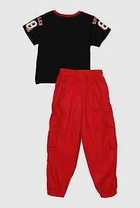 Girls Spoiled 88 Graphic Tee and Cargo Joggers