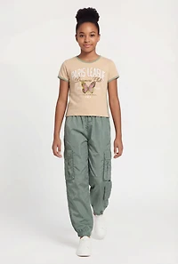 Girls Paris League Graphic Tee and Cargo Joggers
