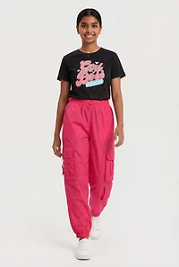 Girls Girl Boss Graphic Tee and Cargo Joggers
