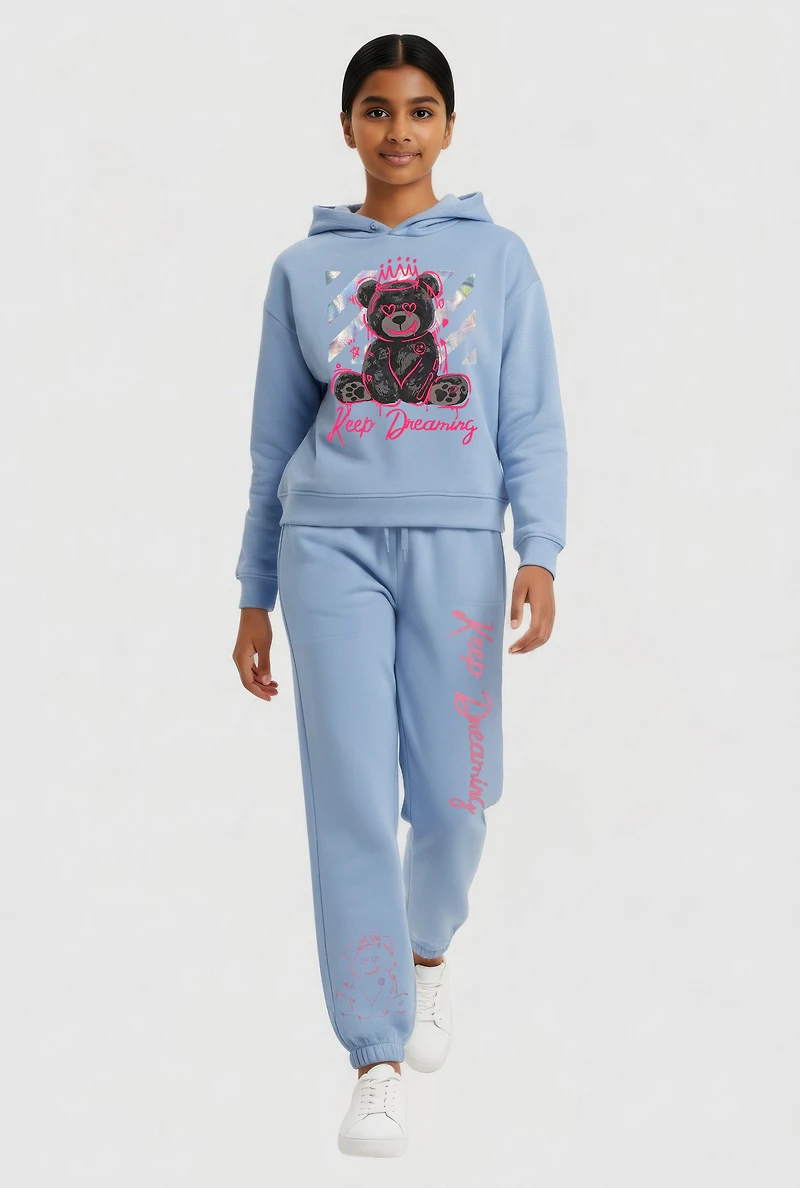 Girls Keep Dreaming Graphic Hoodie and Sweatpants Set
