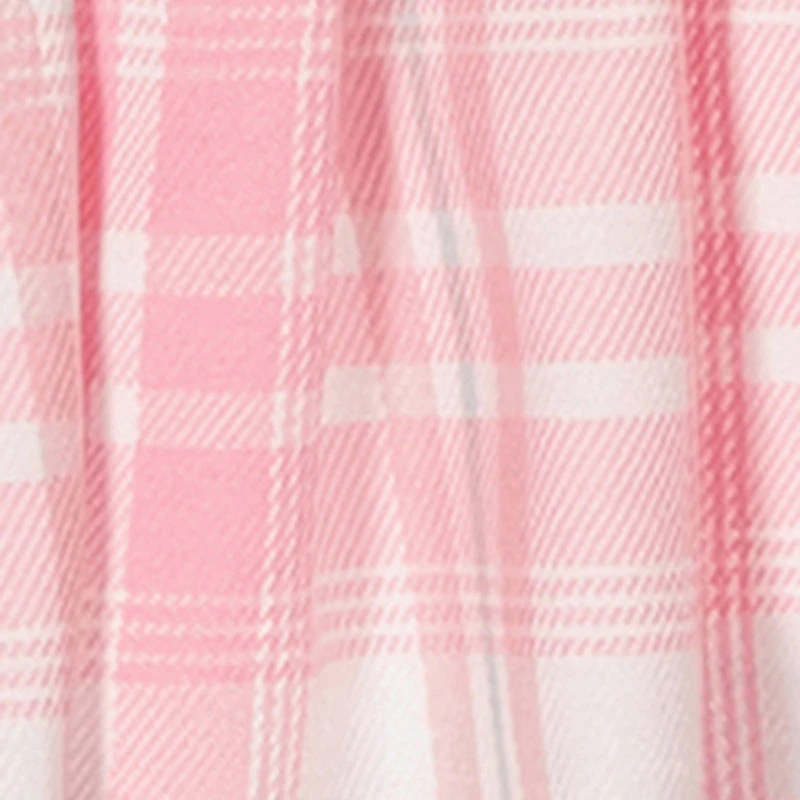 Little Girls Brooklyn New York Graphic Tee and Plaid Skort