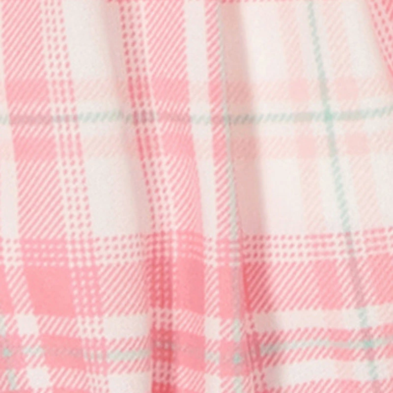 Little Girls New York Graphic Top and Plaid Skort