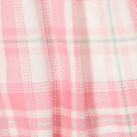 Little Girls New York Graphic Top and Plaid Skort