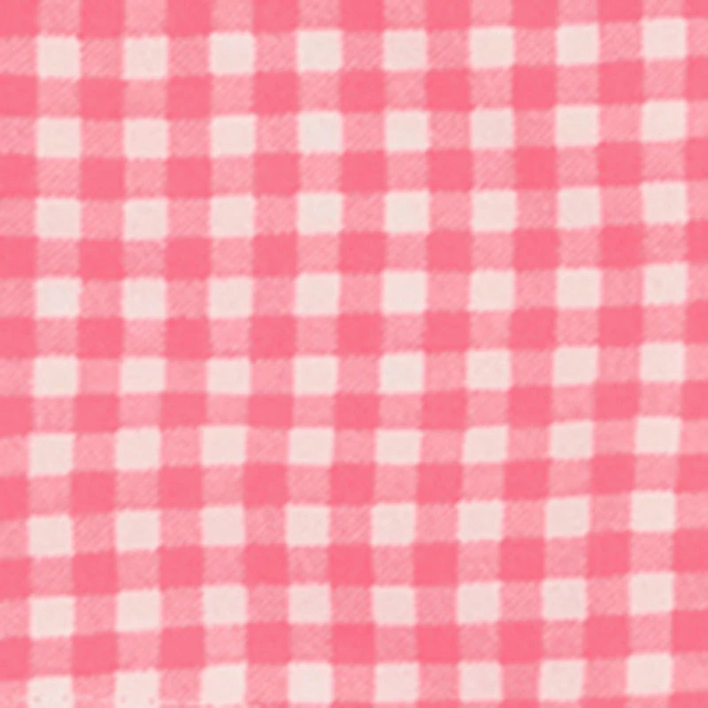 Girls Gingham Button Front Shirt and Bow Shorts