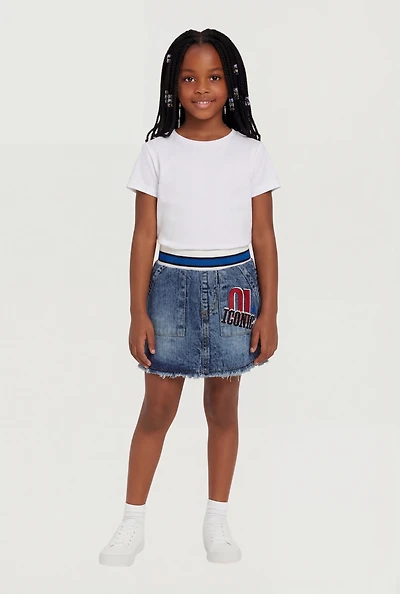 Little Girls 01 Iconic Denim Skirt