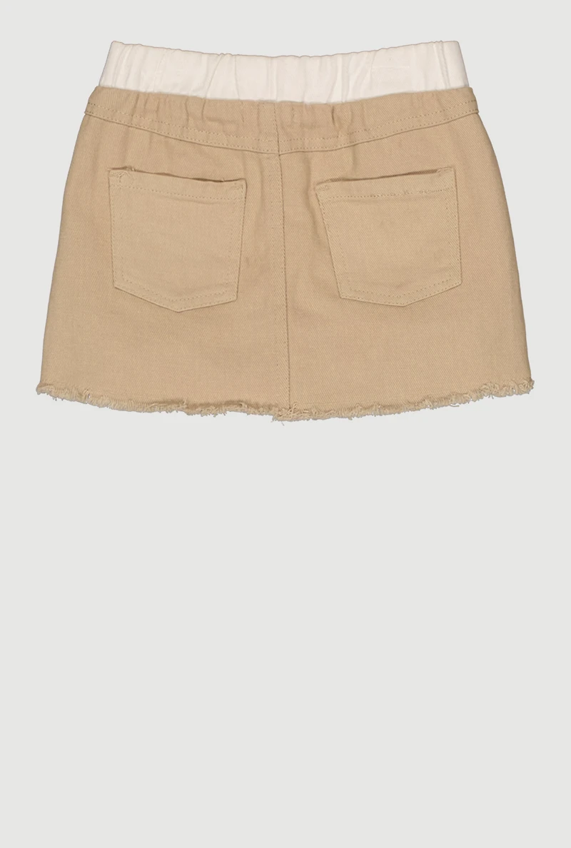 Little Girls Varsity Stripe Detail Skort