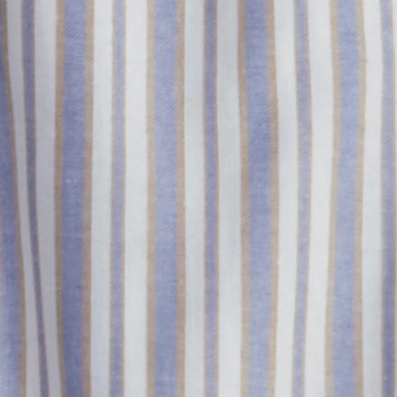 Little Girls Striped Tie Waist Belted Shirt Dress