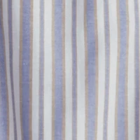 Little Girls Striped Tie Waist Belted Shirt Dress