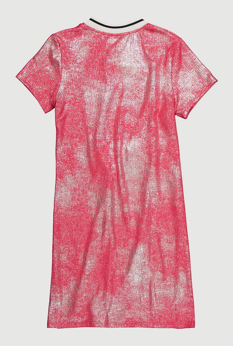 Girls Nope Not Today Bear T Shirt Dress, Pink, Size 14-16