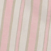 Girls Striped Tie Waist Belted Shirt Dress