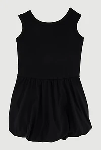 Girls Sleeveless Lined Bubble Hem Skater Dress