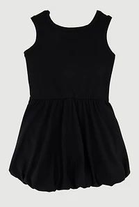 Girls Sleeveless Lined Bubble Hem Skater Dress