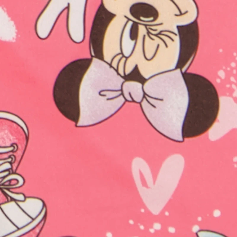 Little Girls Minnie Mouse Graphic Tee and Biker Shorts