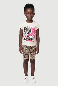 Little Girls Wild About You Cheetah Graphic Tee and Biker Shorts