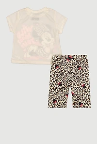 Little Girls Wild About You Cheetah Graphic Tee and Biker Shorts