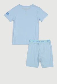 Girls Ohana Means Family Stitch T-Shirt and Shorts Set