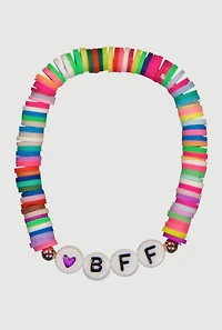 Girls Collared Button Front Cargo Romper with BFF Bracelet