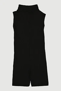 Girls Love Graphic Zip Front Mock Neck Romper