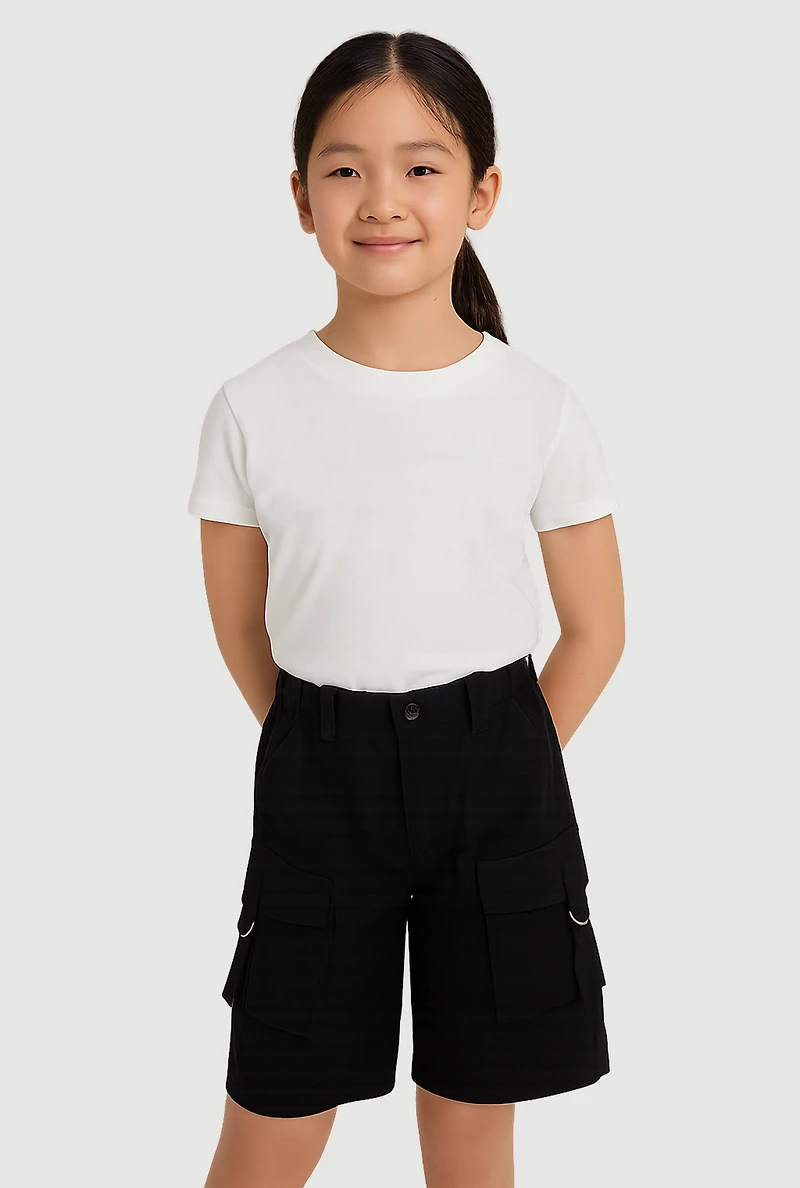 Girls Cargo Bermuda Shorts,