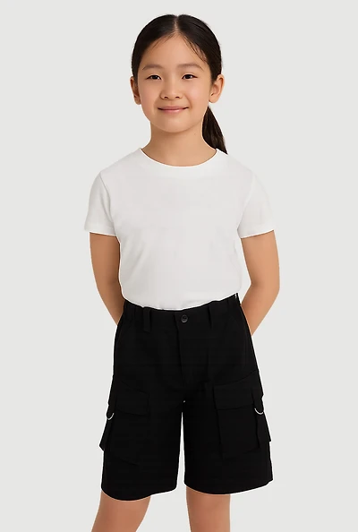 Girls Cargo Bermuda Shorts,