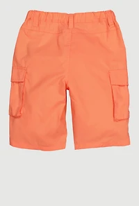 Girls Cargo Bermuda Shorts, Orange, Size 10