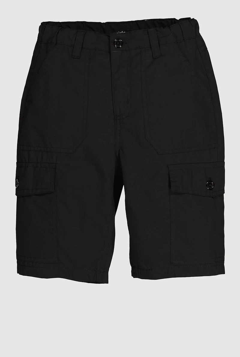 Girls Cargo Pocket Bermuda Shorts,