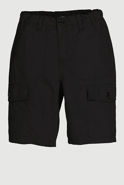 Girls Cargo Pocket Bermuda Shorts,