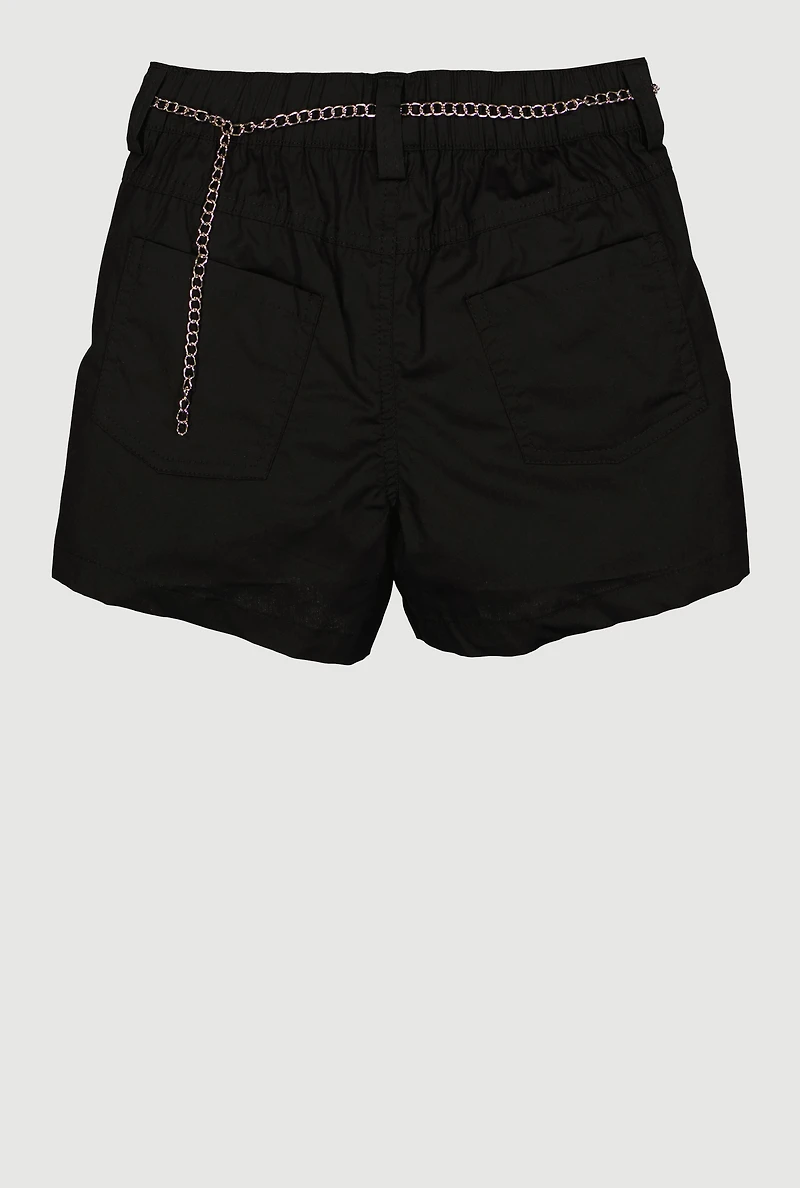 Girls Varsity Stripe Bow Detail Shorts