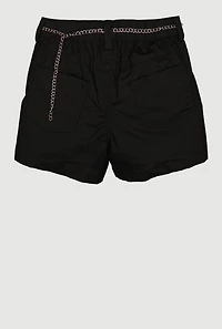 Girls Varsity Stripe Bow Detail Shorts
