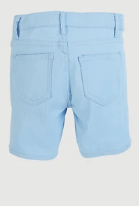 Girls Hyperstretch Rhinestone Bermuda Shorts, Blue, Size 7