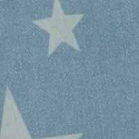 Girls Belted Star Print Denim Cargo Shorts