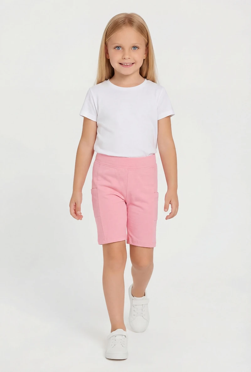 Little Girls Solid Assorted Bike Shorts 3 Pack