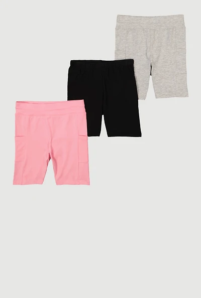 Girls Bike Shorts 3 Pack