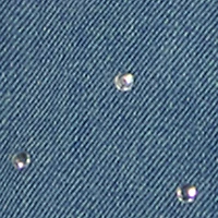 Girls Rhinestone Studded Frayed Hem Denim Jacket