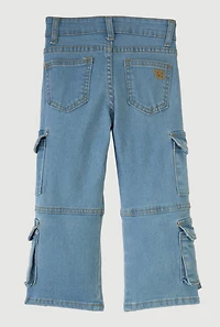 Little Girls Straight Leg Cherry Charm Detail Jeans