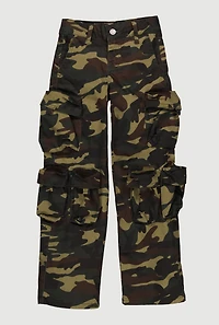 Girls VIP Camo Straight Leg Utility Pants