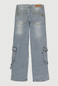 Girls Star Graphic Whiskered Cargo Jeans