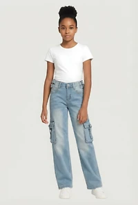Girls Cargo Jeans with Buckles