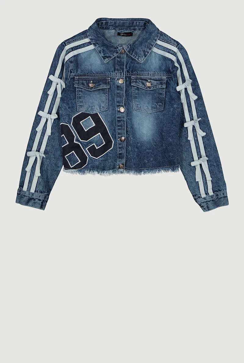 Girls 89 Acid Wash Denim Jacket