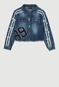 Girls 89 Acid Wash Denim Jacket